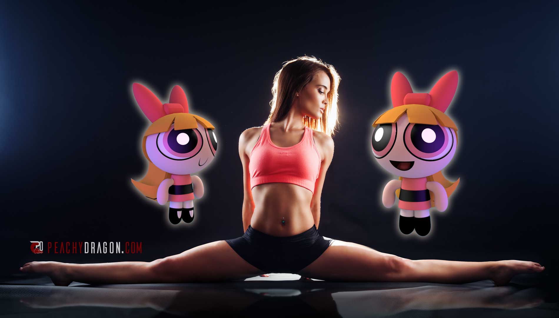 Dancer split and 3D animation