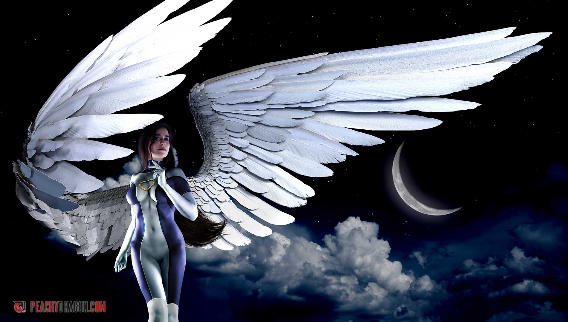 Fantasy winged photograph - Archangel
